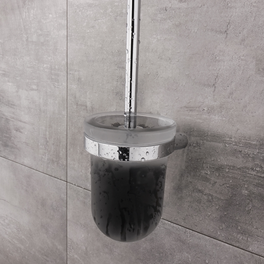 NIMCO BR 11094WN-26 - Stenska WC ščetka BORMO mat steklo/sijajni krom