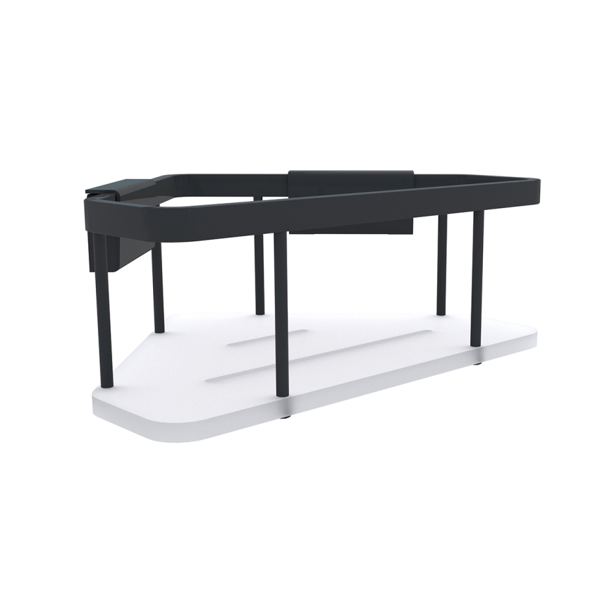 NIMCO Ki-14003-B-90 - Stenska polica za tuš KIBO mat črna/bela