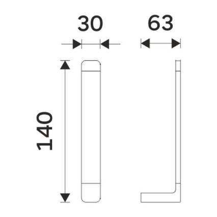 NIMCO MA 29055R-26 - Držalo za toaletni papir MAYA sijajni krom