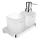 NIMCO MA 2905831C-26 - Stenski dozirnik za milo in toothbrush stand MAYA 320 mm mat steklo/sijajni krom