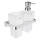 NIMCO MA 2905831H-26 - Stenski dozirnik za milo in toothbrush stand MAYA 290 mm mat steklo/sijajni krom