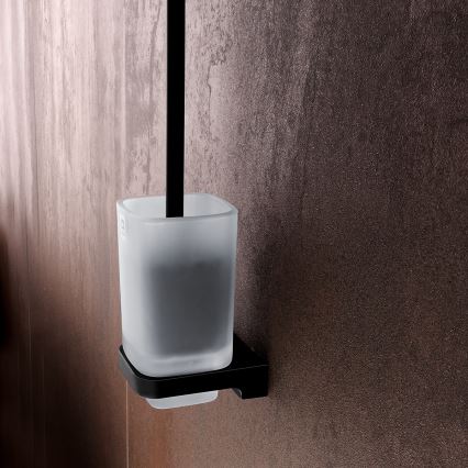 NIMCO MAC 29094CN-90 - Stenska WC ščetka MAYA mat steklo/mat črna