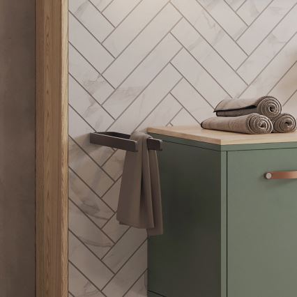 NIMCO MAC 29098-90 - Stensko držalo za brisače MAYA 37 cm mat črna