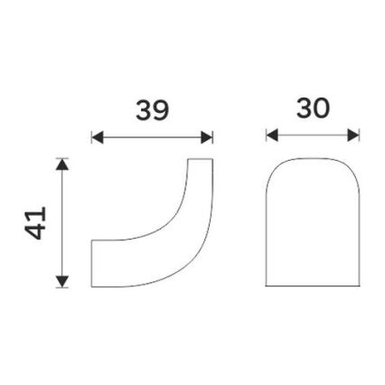 NIMCO NK 30054-26 - Stenska kljuka NIKAU sijajni krom