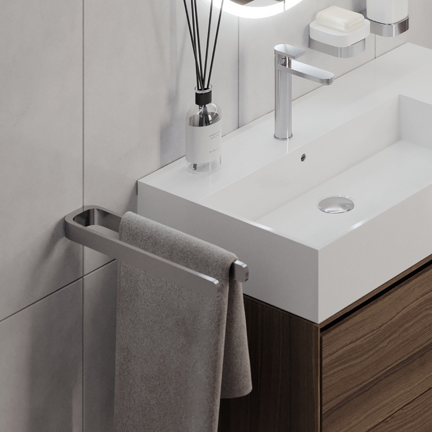 NIMCO NK 30098-26 - Stensko držalo za brisače NIKAU 39 cm sijajni krom