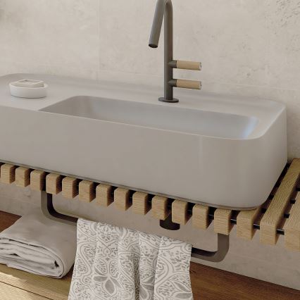 NIMCO NKC 30035-90 - Stensko držalo za brisače NIKAU 39 cm mat črna