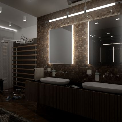 NIMCO ZP 11000 - LED kopalniško ogledalo z osvetlitvijo v ozadju LED/18W/230V 6500K 60x40 cm IP44