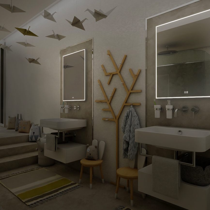 NIMCO ZP 13001VX - LED zatemnljivo kopalniško ogledalo z osvetlitvijo LED/35W/230V 3000-6500K 70x50 cm IP44