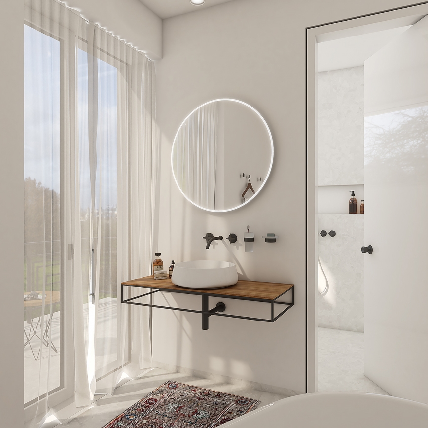 NIMCO ZP 26000R - kopalniško ogledalo z LED osvetlitvijo, LED/26W/230V/6500K, premer 60 cm, IP44