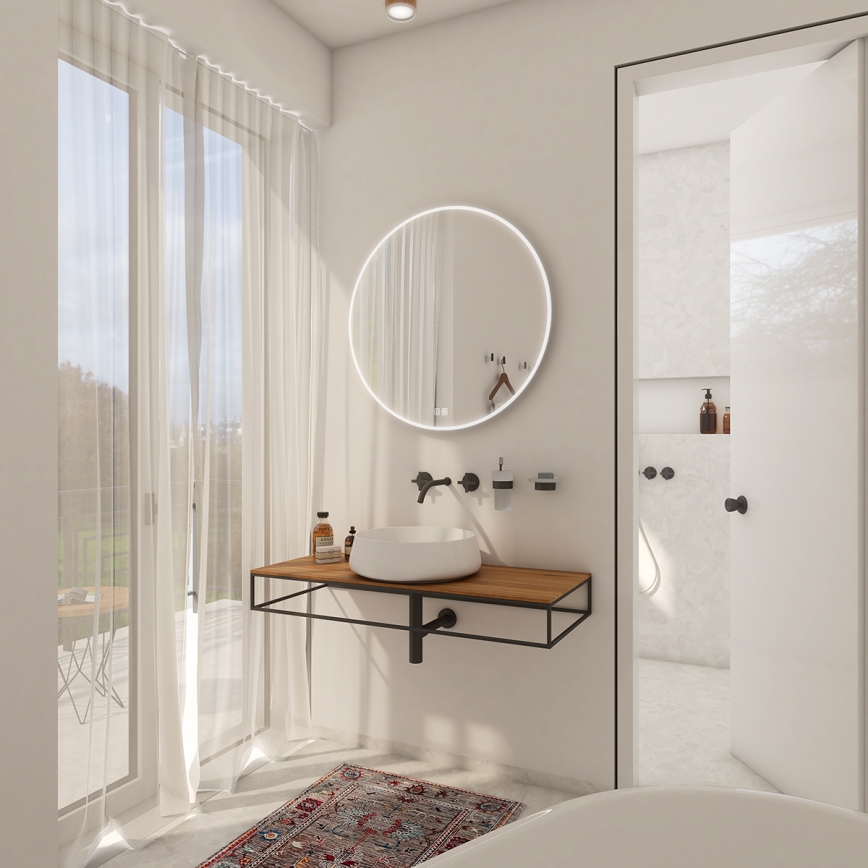 NIMCO ZP 26000RVX - LED zatemnjevalno kopalniško ogledalo z osvetlitvijo LED/26W/230V 3000-6500K premer 60 cm IP44