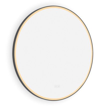 NIMCO ZPC 28001RVX-90 - LED Kopalniško zatemnitveno osvetljeno ogledalo LED/33W/230V 3000-6500K pr. 70 cm mat črna IP44