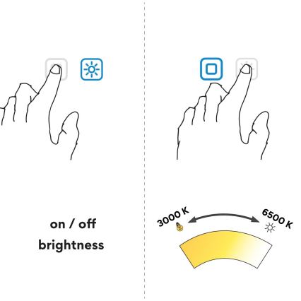 NIMCO ZPC 28001RVX-90 - LED zatemnjevalno podsvetljeno kopalniško ogledalo LED/33W/230V 3000-6500K Ø 70 cm mat črna IP44