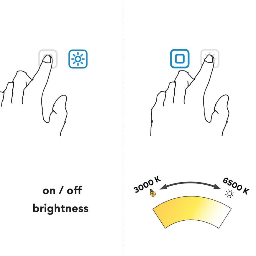 NIMCO ZPC 28001RVX-90 - LED zatemnjevalno podsvetljeno kopalniško ogledalo LED/33W/230V 3000-6500K Ø 70 cm mat črna IP44