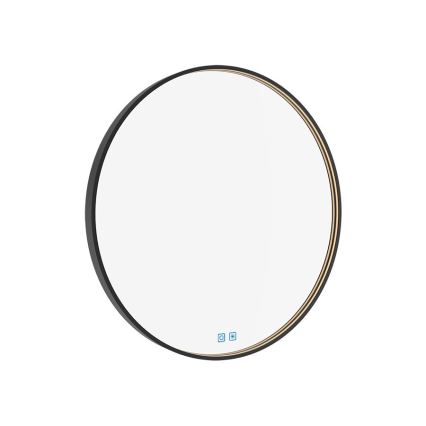 NIMCO ZPC 31000RVX-90 - LED Kopalniško zatemnitveno osvetljeno ogledalo LED/20W/230V 3000-6500K pr. 60 cm mat črna IP44