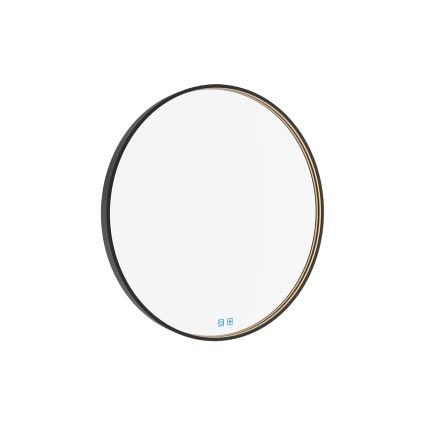NIMCO ZPC 31001RVX-90 - LED Kopalniško zatemnitveno osvetljeno ogledalo LED/22W/230V 3000-6500K pr. 70 cm mat črna IP44