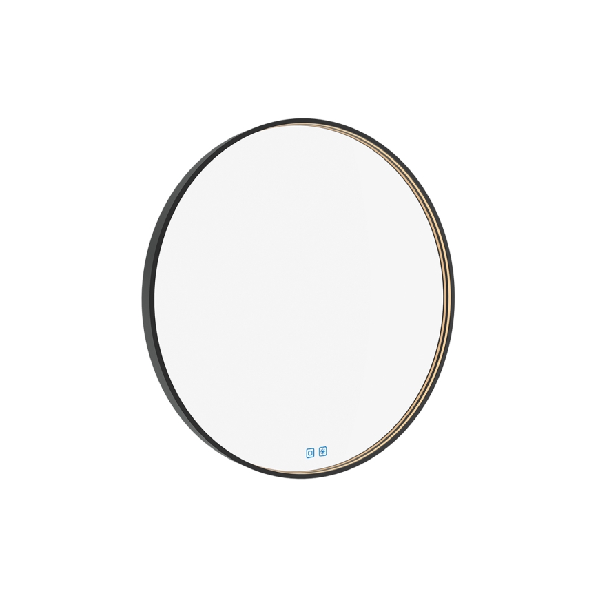 NIMCO ZPC 31001RVX-90 - LED Kopalniško zatemnitveno osvetljeno ogledalo LED/22W/230V 3000-6500K pr. 70 cm mat črna IP44
