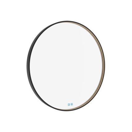 NIMCO ZPC 31002RVX-90 - LED Kopalniško zatemnitveno osvetljeno ogledalo LED/26W/230V 3000-6500K pr. 80 cm mat črna IP44