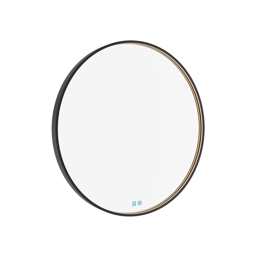 NIMCO ZPC 31002RVX-90 - LED Kopalniško zatemnitveno osvetljeno ogledalo LED/26W/230V 3000-6500K pr. 80 cm mat črna IP44