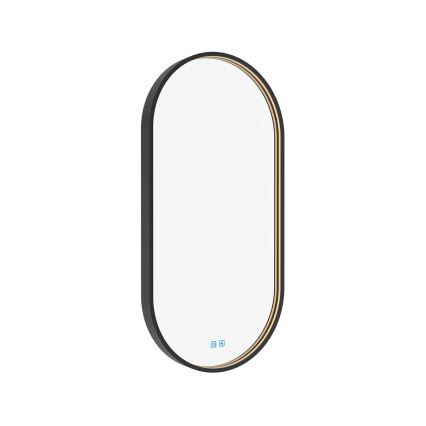 NIMCO ZPC 32002LVX-90 - LED kopalniško ogledalo z osvetlitvijo in možnostjo zatemnitve LED/25W/230V 3000-6500K 80x40 cm mat črna IP44