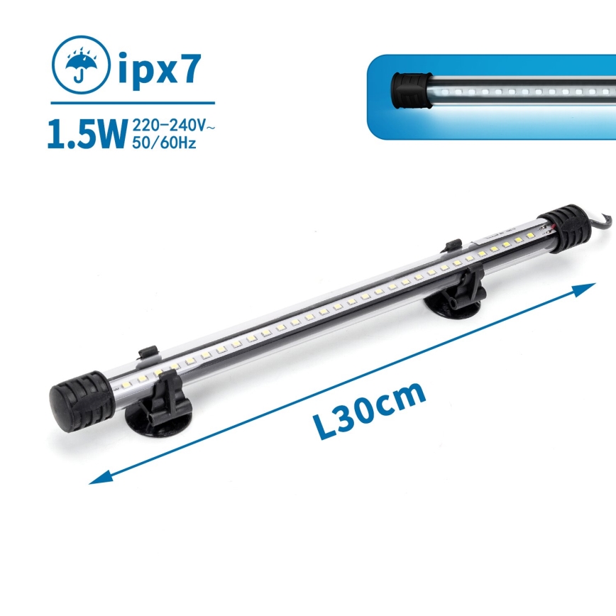 Nobleza - LED Osvetlitev akvarija LED/1,5W/230V IPX7 30 cm