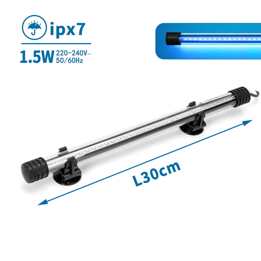 Nobleza - LED Osvetlitev akvarija LED/1,5W/230V IPX7 30 cm