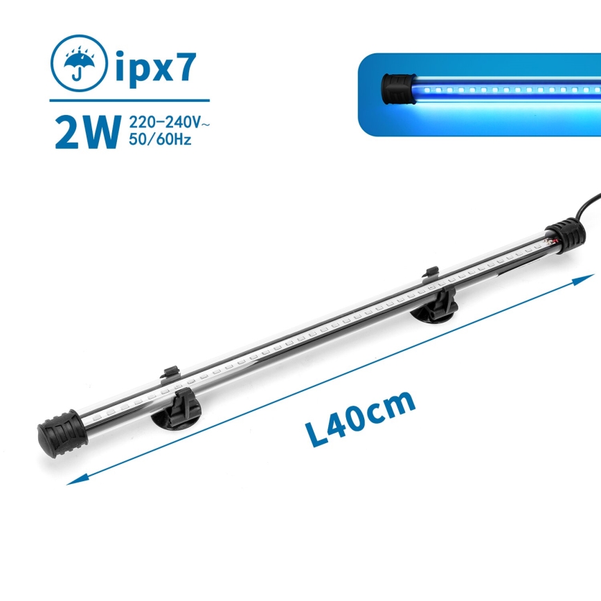 Nobleza - LED osvetlitev za akvarij LED/2W/230V IPX7 40 cm