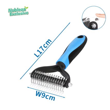 Nobleza - Prirezovalni glavnik za pse in mačke modra 9 cm