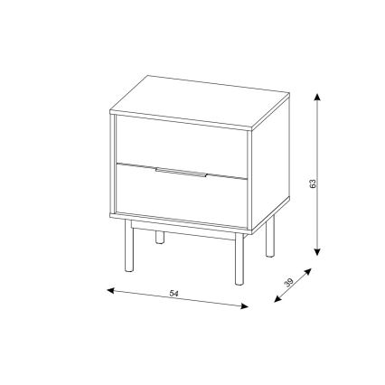 Nočna omarica ELI črna