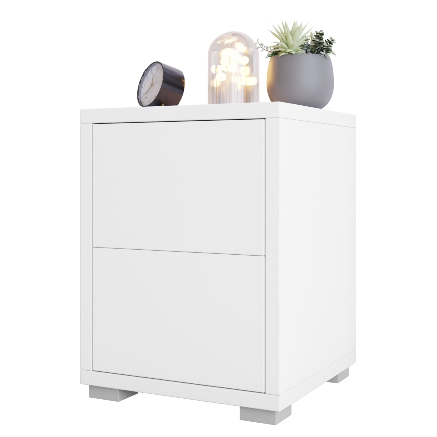 Nočna omarica GESITA 38x30 cm bela