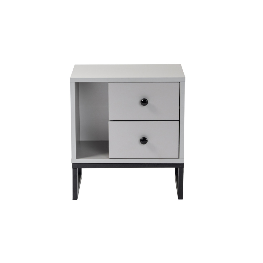 Nočna omarica GLIMMER 50x45,2 cm siva/črna