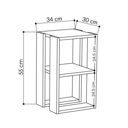 Nočna omarica LONIE 55x30 bela