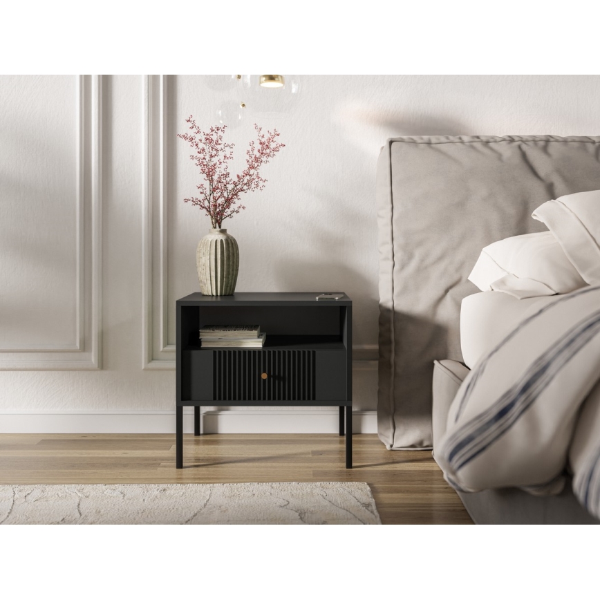 Nočna omarica LUE črna