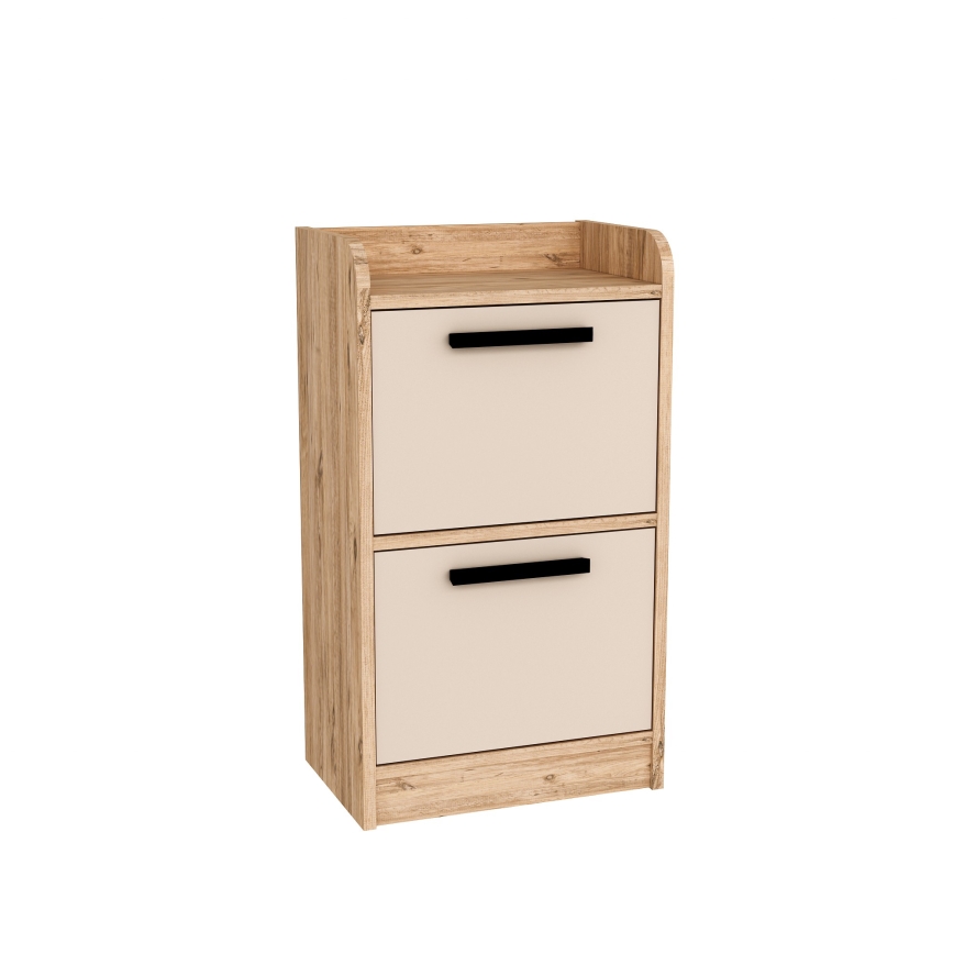 Nočna omarica LUSES 79,4x45 cm bor atlantic/bež