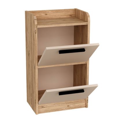 Nočna omarica LUSES 79,4x45 cm bor atlantic/bež
