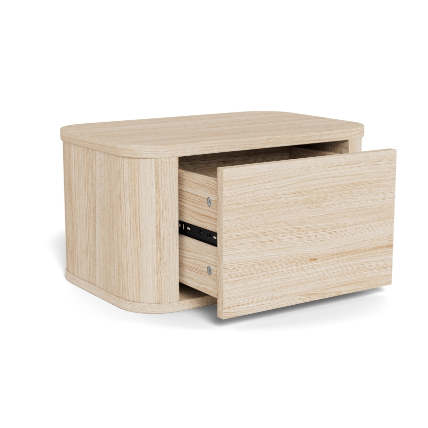 Nočna omarica MADERA 46x30 cm beli hrast
