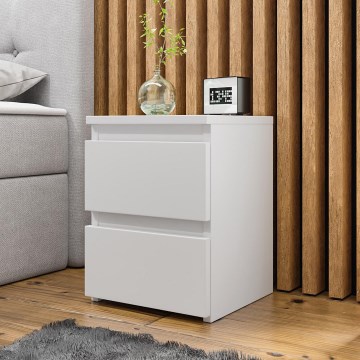 Nočna omarica MALWA 40x30 cm sijoča ​​bela