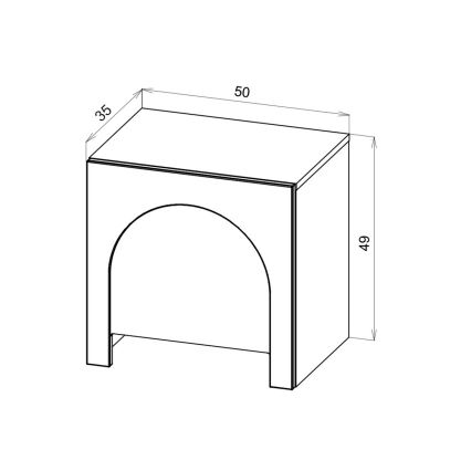 Nočna omarica NIO, antracit