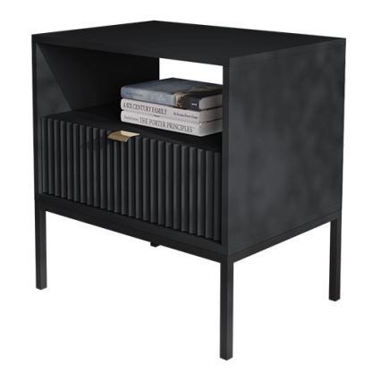 Nočna omarica NOVA 56x54 cm črna
