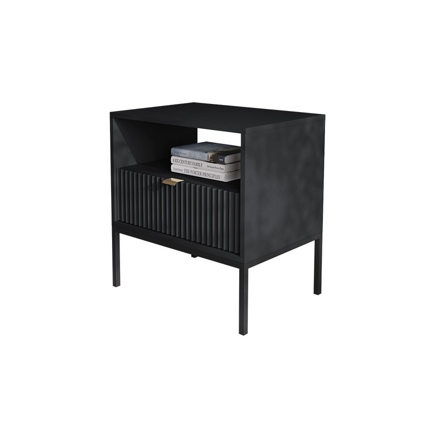 Nočna omarica NOVA 56x54 cm črna