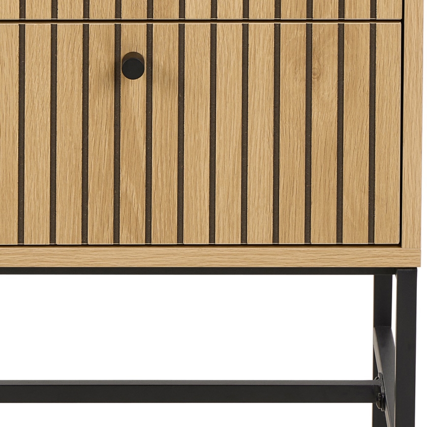 Nočna omarica OLIVIA z predali, hrast