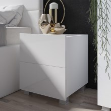 Nočna omarica PAVO 45x40 cm sijoča ​​bela