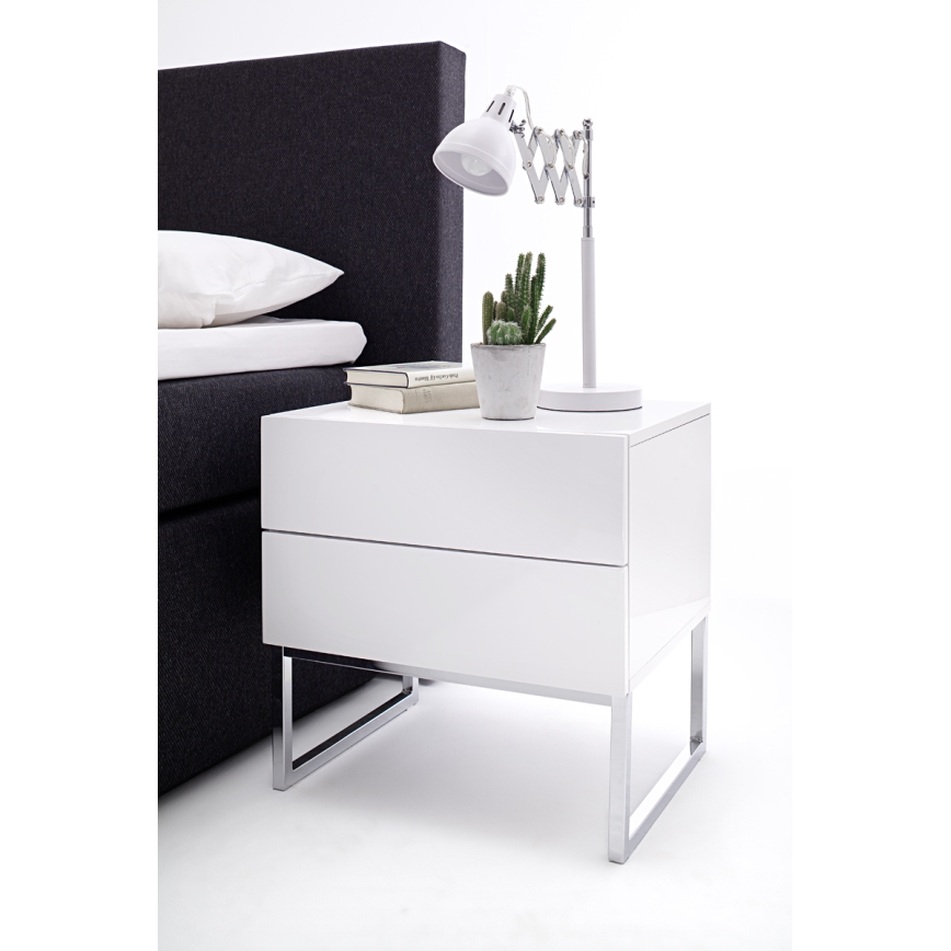 Nočna omarica ROCKY bela