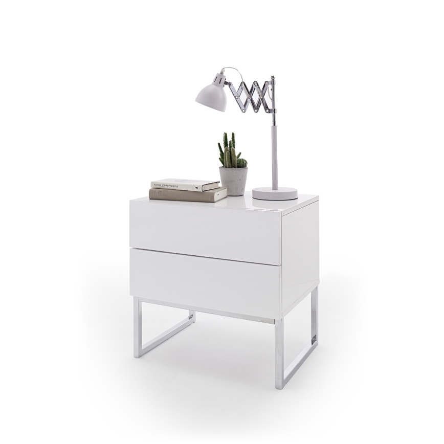 Nočna omarica ROCKY bela