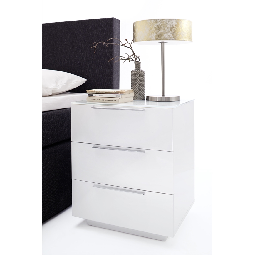 Nočna omarica ROCKY XXL, bela