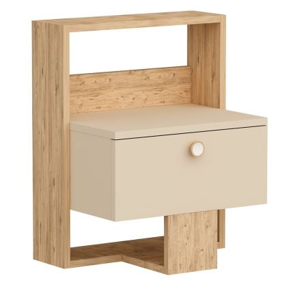 Nočna omarica SNEKER 60x48,6 cm bež/bor atlantic