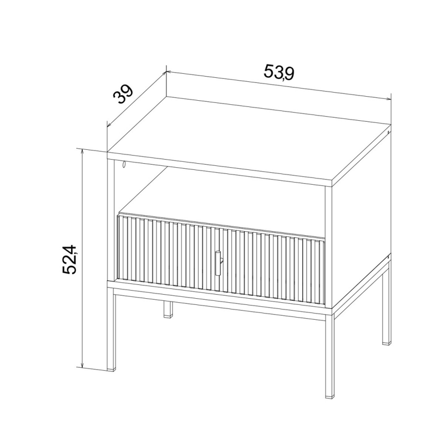 Nočna omarica SUE črna