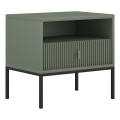 Nočna omarica SUE zelena/črna