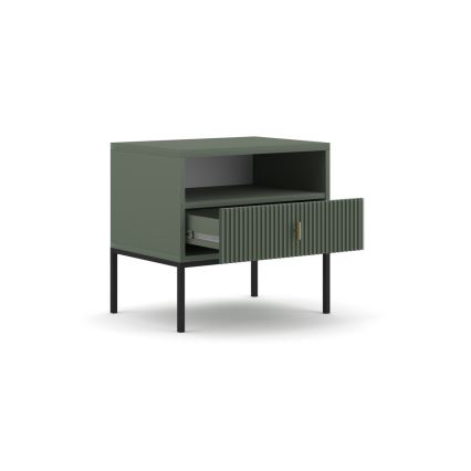 Nočna omarica SUE zelena/črna