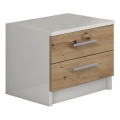 Nočna omarica TOD bela/artisan hrast