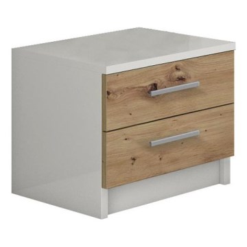 Nočna omarica TOD bela/artisan hrast
